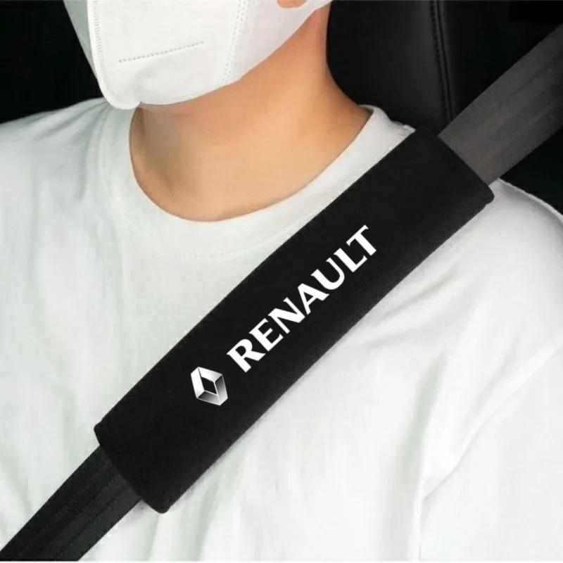 Interior Stickers 2Pcs Car Seat Belt Protection Shoulder Pad Cover For Renault Scenic Clio Laguna 2 3 4 5 Kangoo Fluence Megane