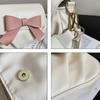 Korean Style Bow Shoulder Bag Y2K PU Leather Underarm Bag Simple Bowknot Crossbody Bag  Travel