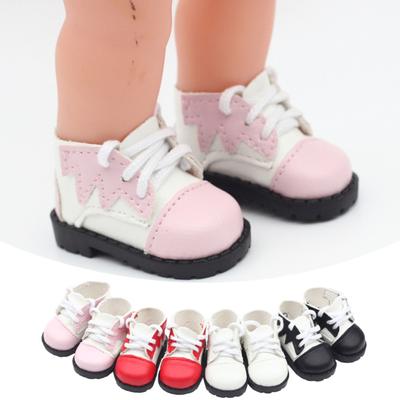 1 Pair Soft Highly Color Matching Doll Shoes 20cm Simulated Mini Shoes Fine Workmanship Doll Shoes