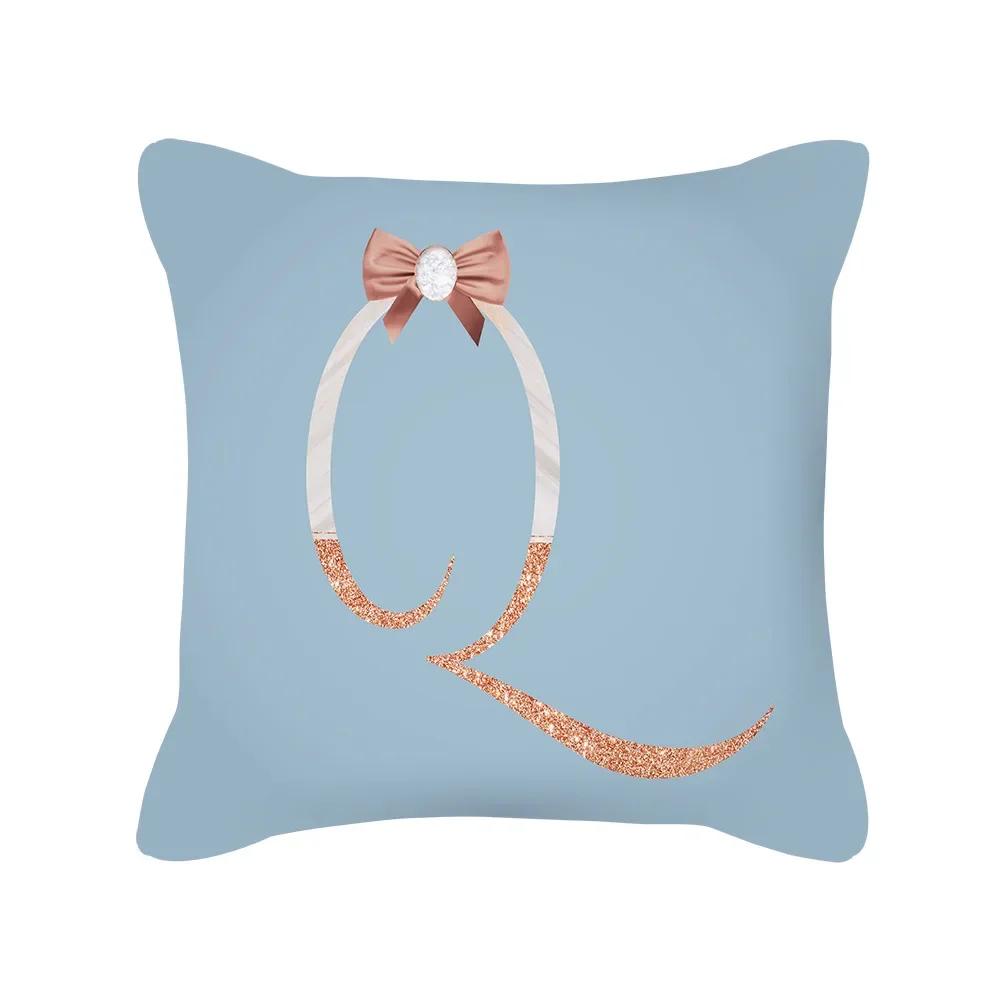 Letter Cushion Cover Alphabet English Pillow Home Decor