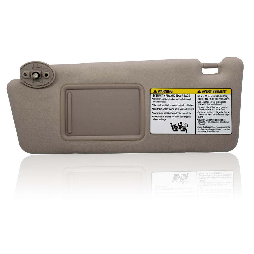 Right Passenger Side BEIGH Sun Visor for Toyota Tacoma 2005-2014 PP+FABRIC Material Foldable Design 74310-04081-E0 AW-SV0064