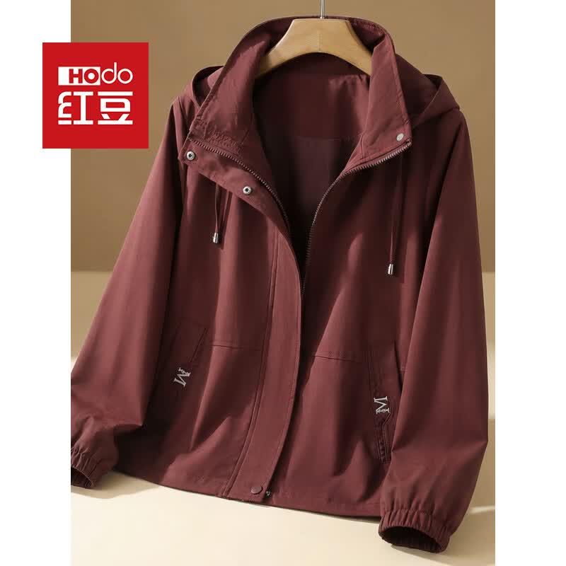 Hodo Women's Mid-Aged Hooded Casual Jacket