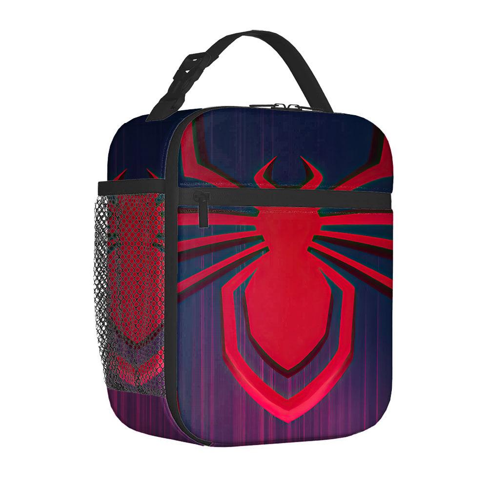 Spider-Man Cartoon Anime Lunch Bento Bag Children'S Fully Printed 3D Digital Insulation Bag Portable Outdoor Picnic Bag
