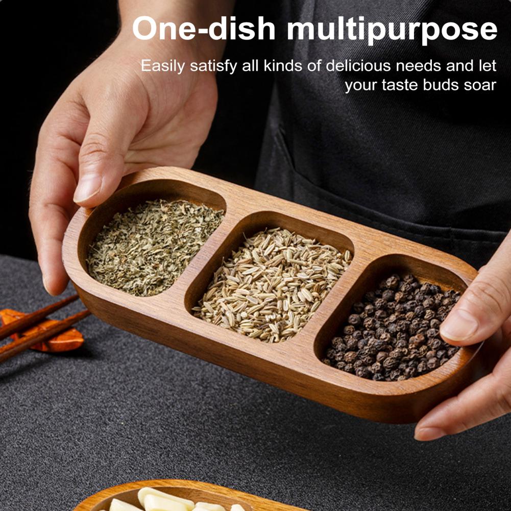 Wooden Snack Tray Wooden Plates for Snacks Appetizers Fruit Candy Elegant Wooden Divided Serving Tray for Snacks for Fruit