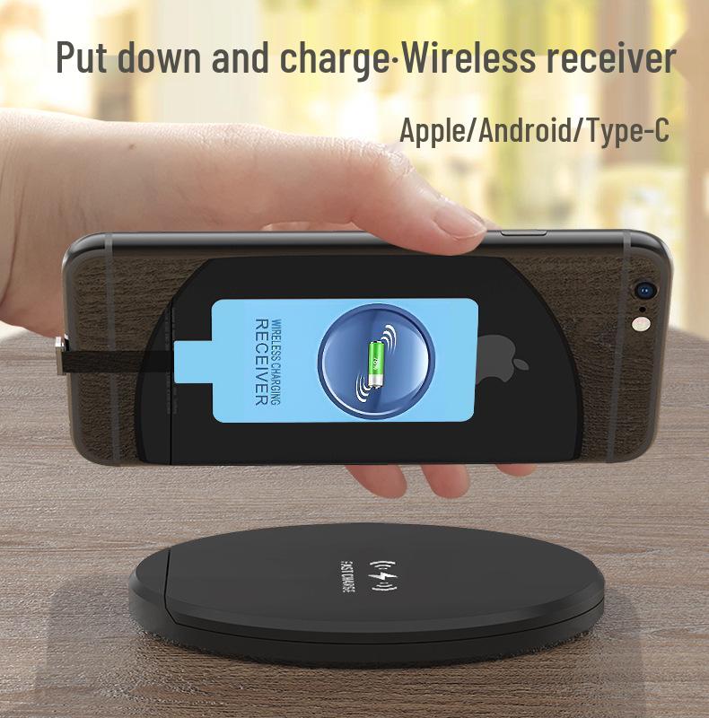 Fast Charging Wireless Receiver Sticker for Android/Apple Type-C Devices