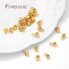 18K Gold Plated Silicone Round Beads with Ring,Silicone Stopper Bead,Positioning End Beads Accessories,Jewelry Making Supplies