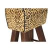Tabouret - Marque inconnue - Noir - Cuir Marron - 43x35x75 cm
