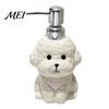 Dispenser Sapone Liquido 400ML Cane in Ceramica con Pompa in Plastica, Forma di Cucciolo Contenitore Ricaricabile con Pompa per Lozione Liquida, Vuoto per Doccia