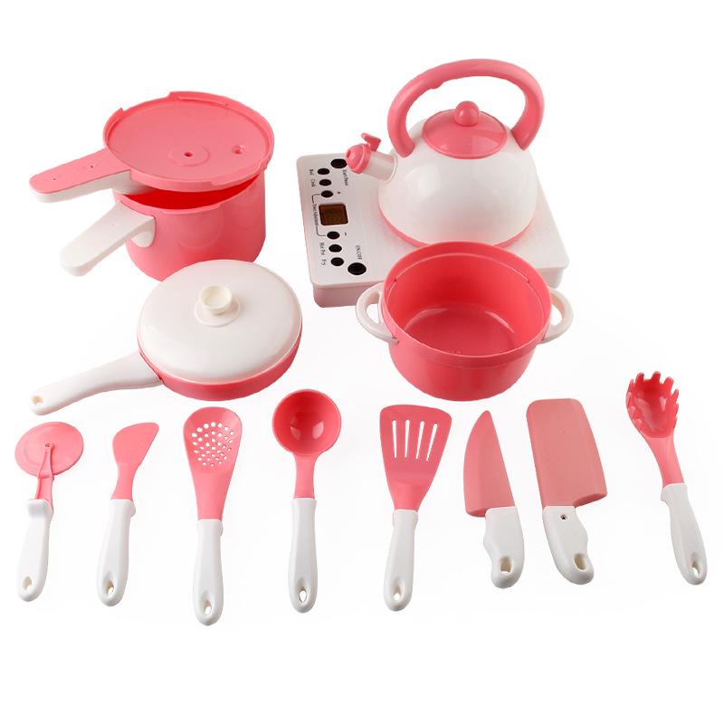 Children'S Fun Simulation Play House Kitchen Toys, Girls Simulation Cooking Tableware Induction Cooker Set