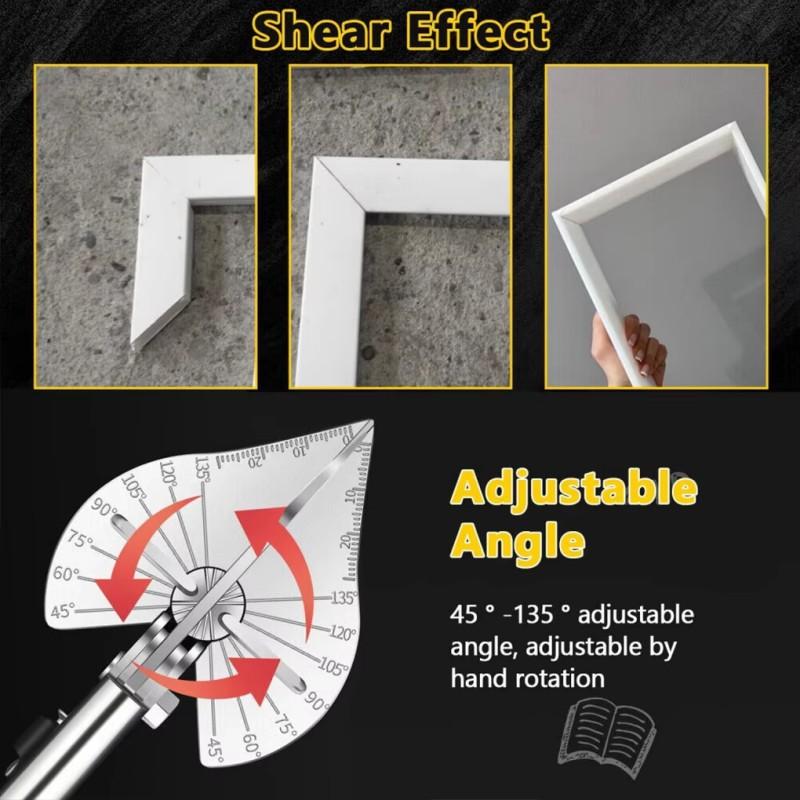 Multifunktions-Winkelschere 45-135° Gehrungsschneider Handschere Gehrungsschere Verkleidung Drahtkanal Schneider PVC/PE/Kunststoff/Rohr Schlauchschere