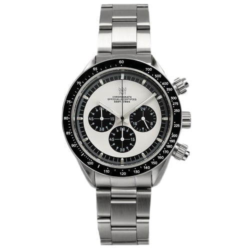 HYAKUICHI 101 No.13 Classic Chronograph No Date Center Chronograph White Panda