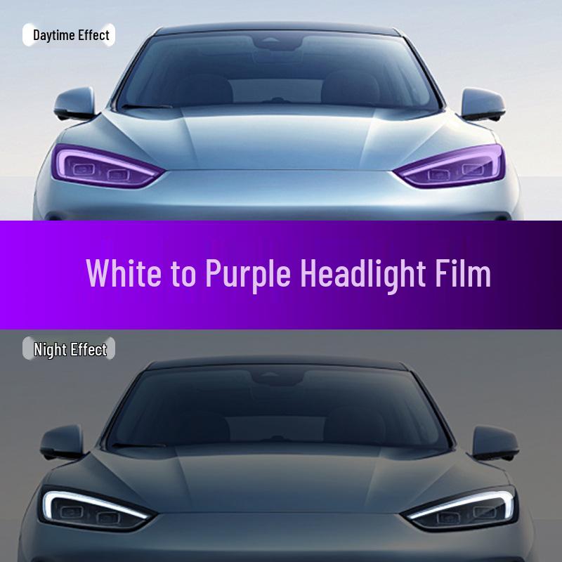 Exclusive BMW 3 Series TPU Color-Changing Protective Film: Transparent, Shifts from White to Purple to Black