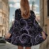 Women's Geometric tribal lines 3D Print Long Sleeve Open Front Cardigan, Casual Loose Fit Lightweight Street Style Outerwear