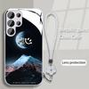 Snow Mountain Is Suitable for Samsung S24ULTRA Mobile Phone Case S23 Glass Mirror S22 Trendy Brand A52A54 Boys New A14