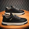 Autumn men's shoes 2024 new sports flat shoes leather surface trend versatile waterproof casual leather shoes youth trendy shoes