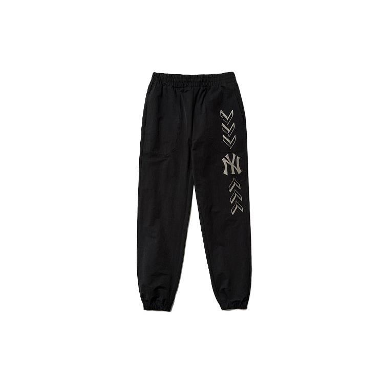 MLB New York Yankees Casual Pants Men s Black Moderate Cuffed Pants 3AWP07014-50L XS