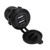 5V 4.8A Aluminium Alloy Dual USB Charger Socket Power For 12 24V Car