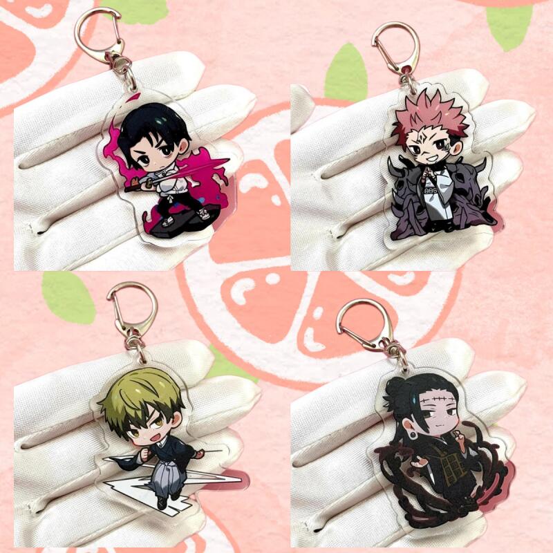 Chic Studio Unisex Acrylic Keychains For Jjk Yuta Okkotsu Kenjaku Ryomen Sukuna Chibi Version Decoration Pendant Anime Key Buckle Exquisite Gift