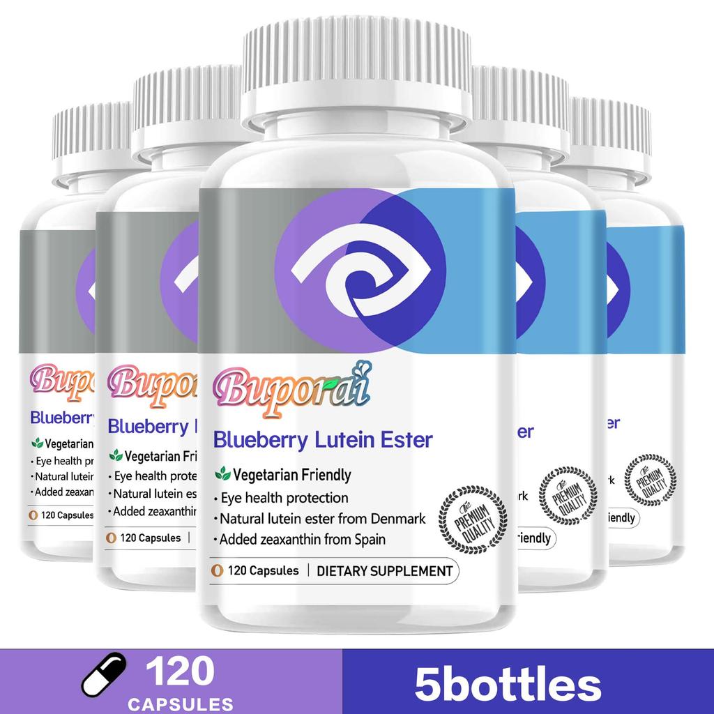 Buporai Blueberry Lutein Ester Capsules 120 Count — Eye Health, Vision Support, Antioxidant Support