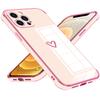 Popular Electroplating Love iPhone17Pro Mobile Phone Case Is Suitable for Apple 16promax Solid Color TPU Soft Case