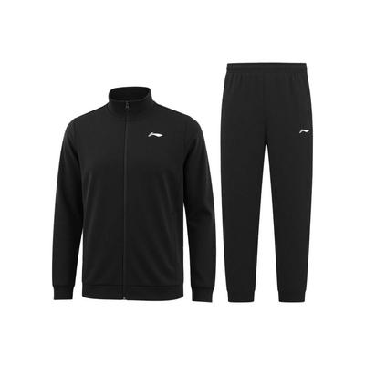 Li Ning Kapuzenlose Strickjacke Sweatshirt und Hose Locker Lässiger Sportanzug Herren Sweatshirt, Hose AWEV035-1
