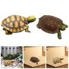 Garden Turtle Statue Joke Toy Lifelike Animal Sculpture Fake Tortoise Ornament for Outdoor Courtyard Pool Water Pond Decoration