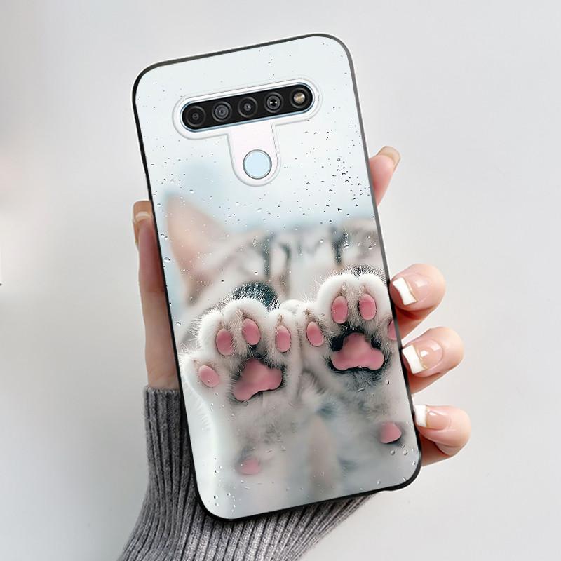 Luxury Cute Cool Boys Girls Case For LG K61 Q61 Q70 Phone Case Black Matte Soft Silicone Back Cover Protective TPU Bumper Shell