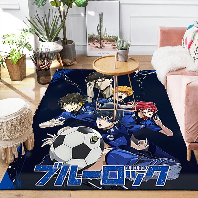 1pc Blue Lock Team Spirit Carpet Rug for Bedroom Living Room Decor Sofa Home Game Area Rug Non-slip Floor Mat. DT7160175