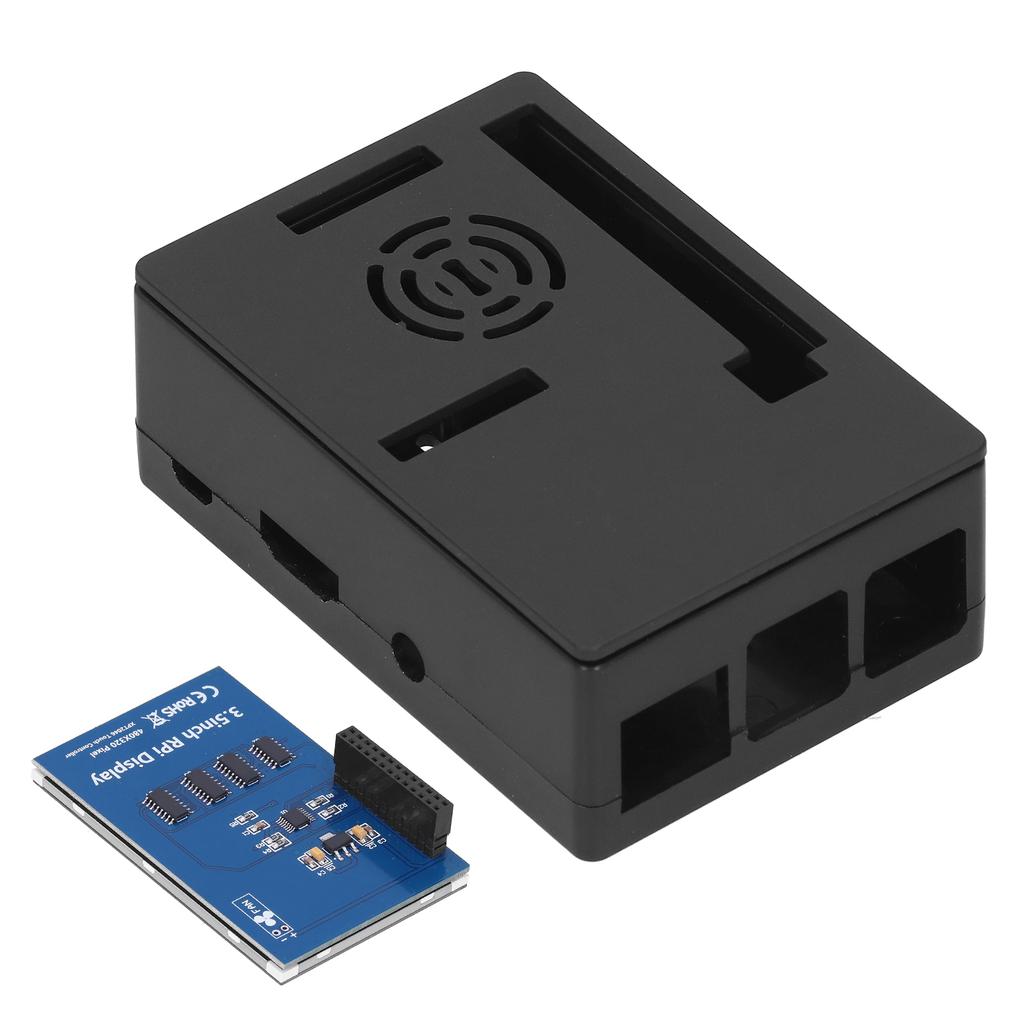 For Raspberry Pi Shell LCD Display Protective Box Electronic Component 480 * 320(Black Case 3.5in