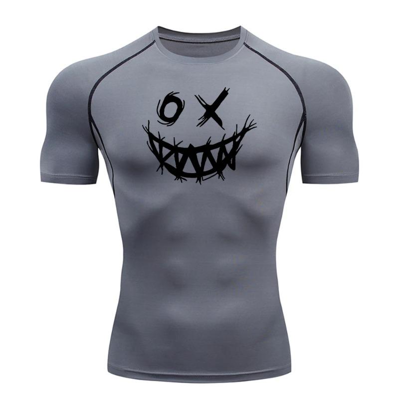 Men's Summer Casual Compression T-Shirts Perfect for Fitness Training High Elasticity Sweat Absorbing Tight Fit Comfortable and Breathable