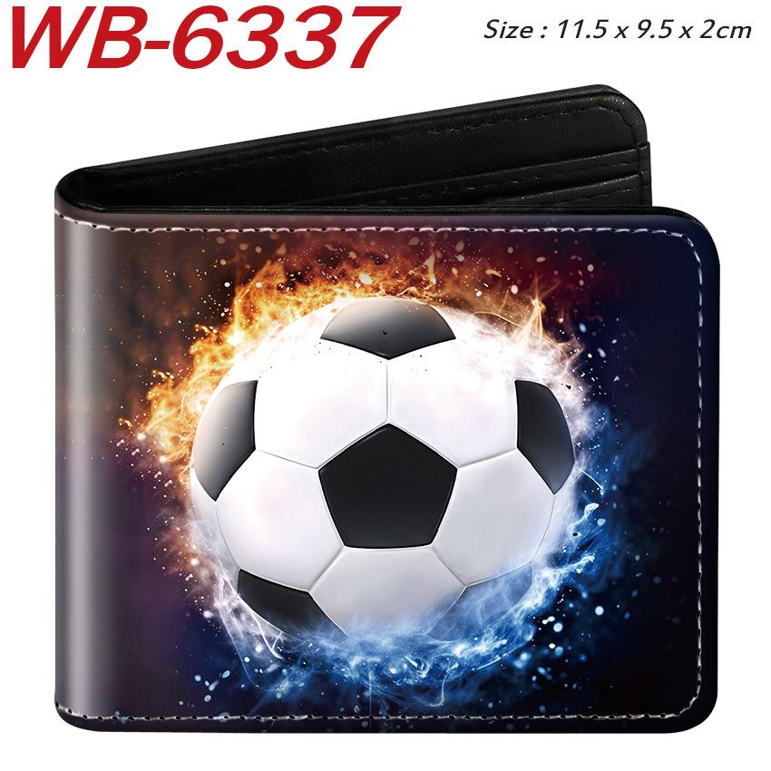 Sports Ball Bifold Wallet Football Basketball Rugby Pattern Student Coin Purse Card Holder Leather Short 1pcs