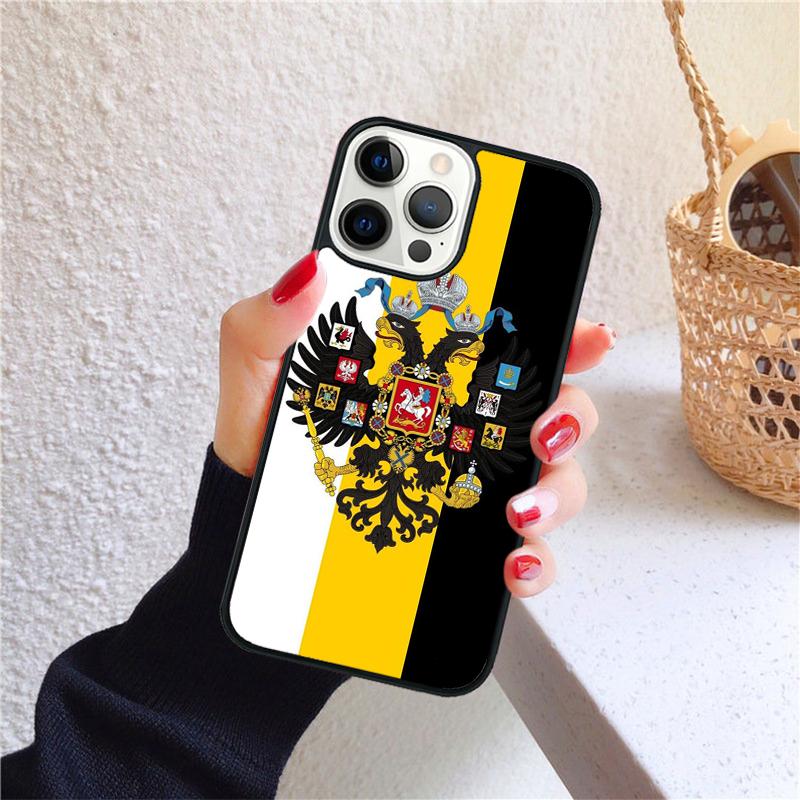 Russia Coat of Arms Phone Case for iPhone 17 Air 16 15 14 12 13 PLUS 11 PRO MAX Back Cover Fundas Shell