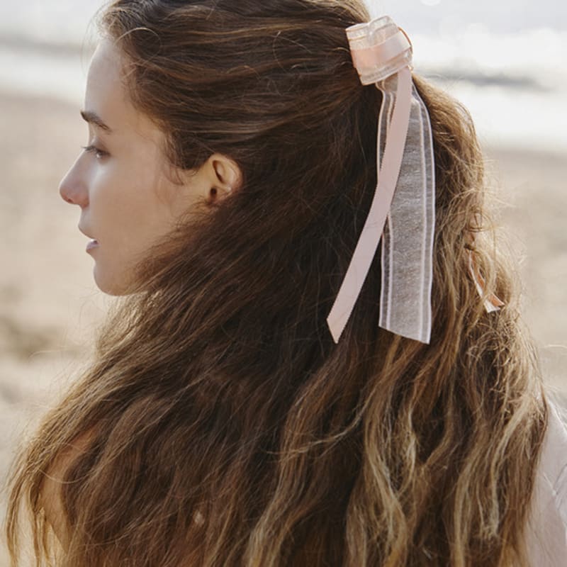 iCE GARDEN Sheer Bow Hair-clip