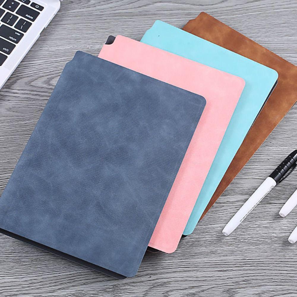 With Whiteboard Pen A4 Whiteboard Notebook Leather Office Notebooks Writing Board  Students Gift