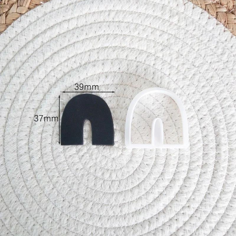 Moon Flower Coral Irregular Arch Shape Polymer Clay Cutter Handmade Plastic Pottery Polymer Cutter for Jewelry and Earring Shape