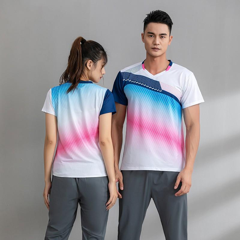 Unisex Badminton Shirt Pants Set Quick Dry Sportswear Training Competition Lightweight Athletic Wear