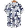Summer Men's Shirt Animal Seahorse Fish Love Loose 3d Hawaiian Shirt Clothing For MenTops Cute Casual Short-sleeved Clothes