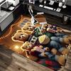 1pc Teddy Bear Christmas Sweater Chair Mat - Anime Cartoon Design, Festive Gift, Non-Slip Carpet for Office and Home Decorations.C056