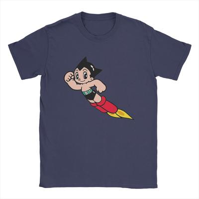 Astroboy Herren T-Shirt Astro Boy Anime Freizeit T-Shirt Kurzarm Rundhals T-Shirts Baumwolle Sommerkleidung