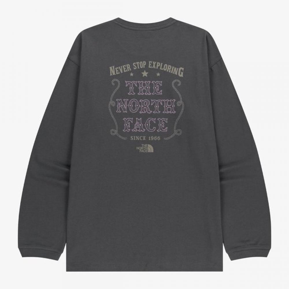 The North Face Dark Gray Vintage Long Sleeve Tee Nt7tr51j DARK GRAY/090