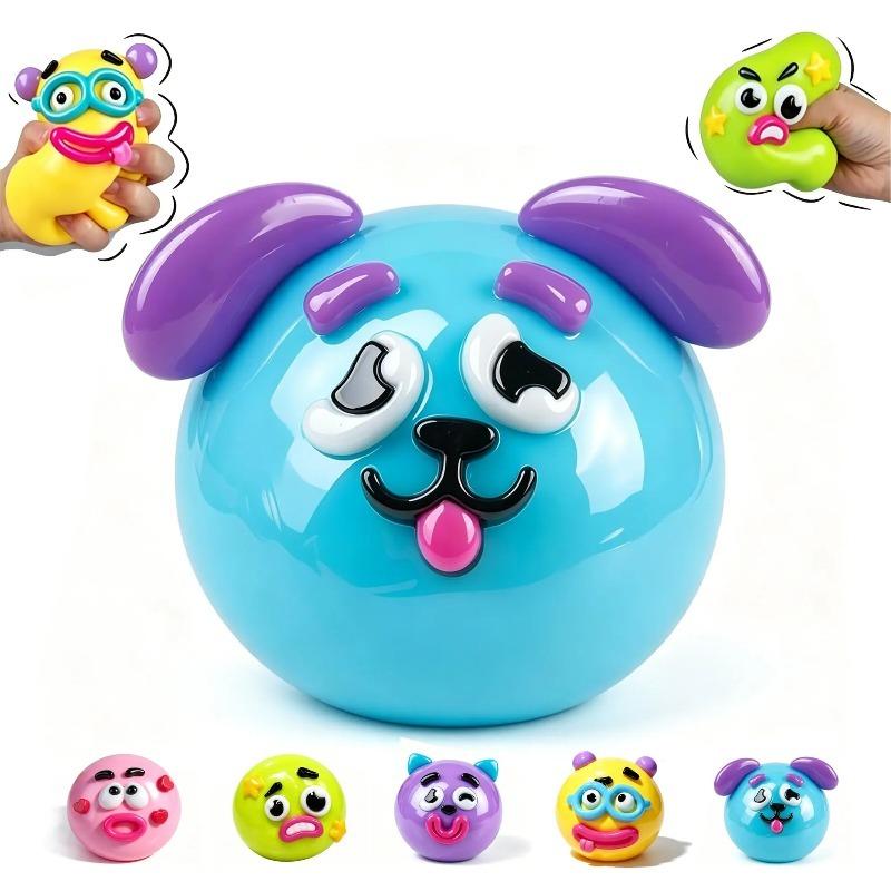 New Smushers Squishy, Curiosities Dog Face Swap Squishy Toy, Soft Moldable Cute Slow Rise Squeeze Toy, Relaxing Sensory