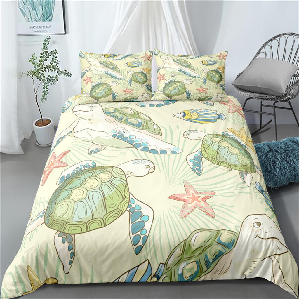 Sea Turtle Single/Double/Queen/King/Super King Bed Duvet Doona Quilt Cover Set