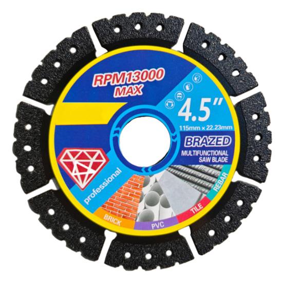 

Saw Blade 115mm Stainless Steel Welded Construction Metal Saw Blade with Diamond Sand Outer Ring Precision Fit Angle Grinders Cutting Disc