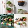 Wall Mount Planter With Rattan Style Wicker Design For Indoor Garden Decor