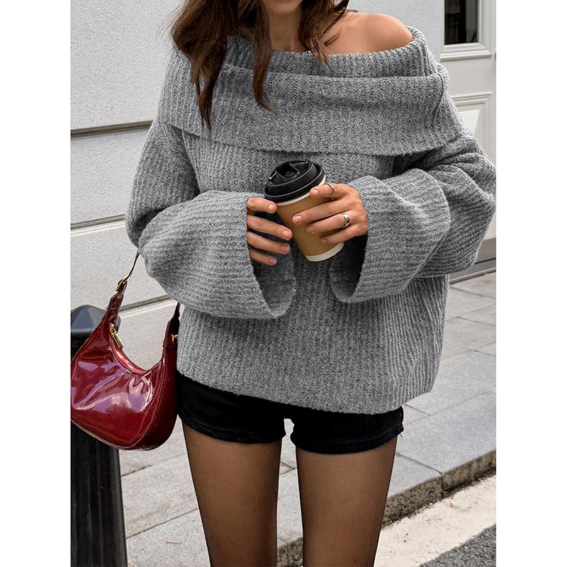 Casual Loose Sweater For Woman Trend Women's Long Sleeve Knitting Sweater Knitwear Pullovers Vintage Female Tops Clothes