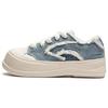 New LiNing Honey Platform Cushioning Anti Slip And Wear Resistant Height Increasing Low Top Casual Shoes Women's Blue White AGCU046-6