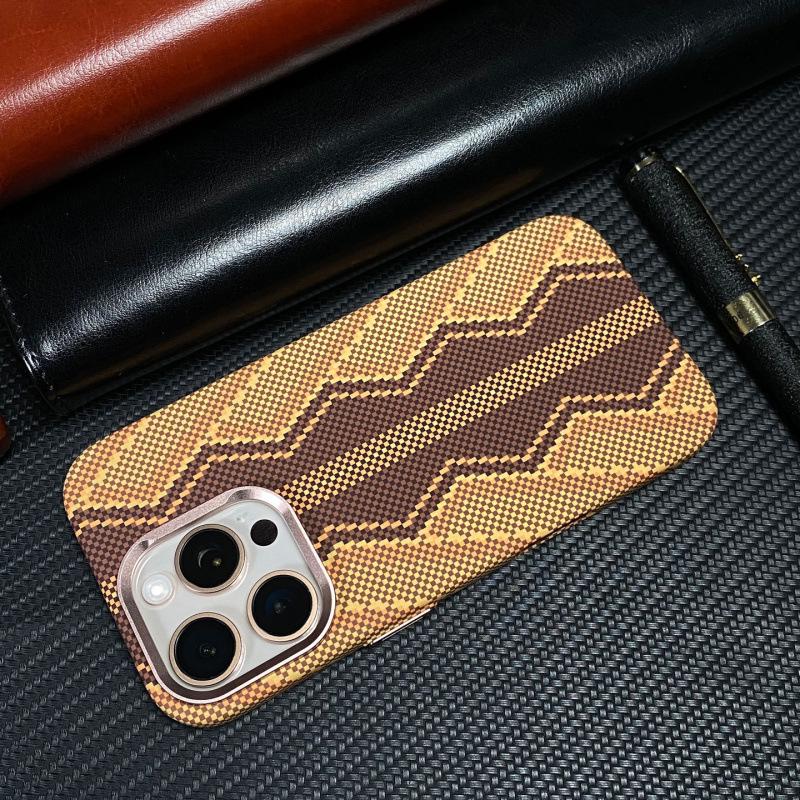 iPhone 17 Pro Max Red Snake Kevlar Magnetic Case, Compatible with Apple 16, Skin-Feel PC Protection