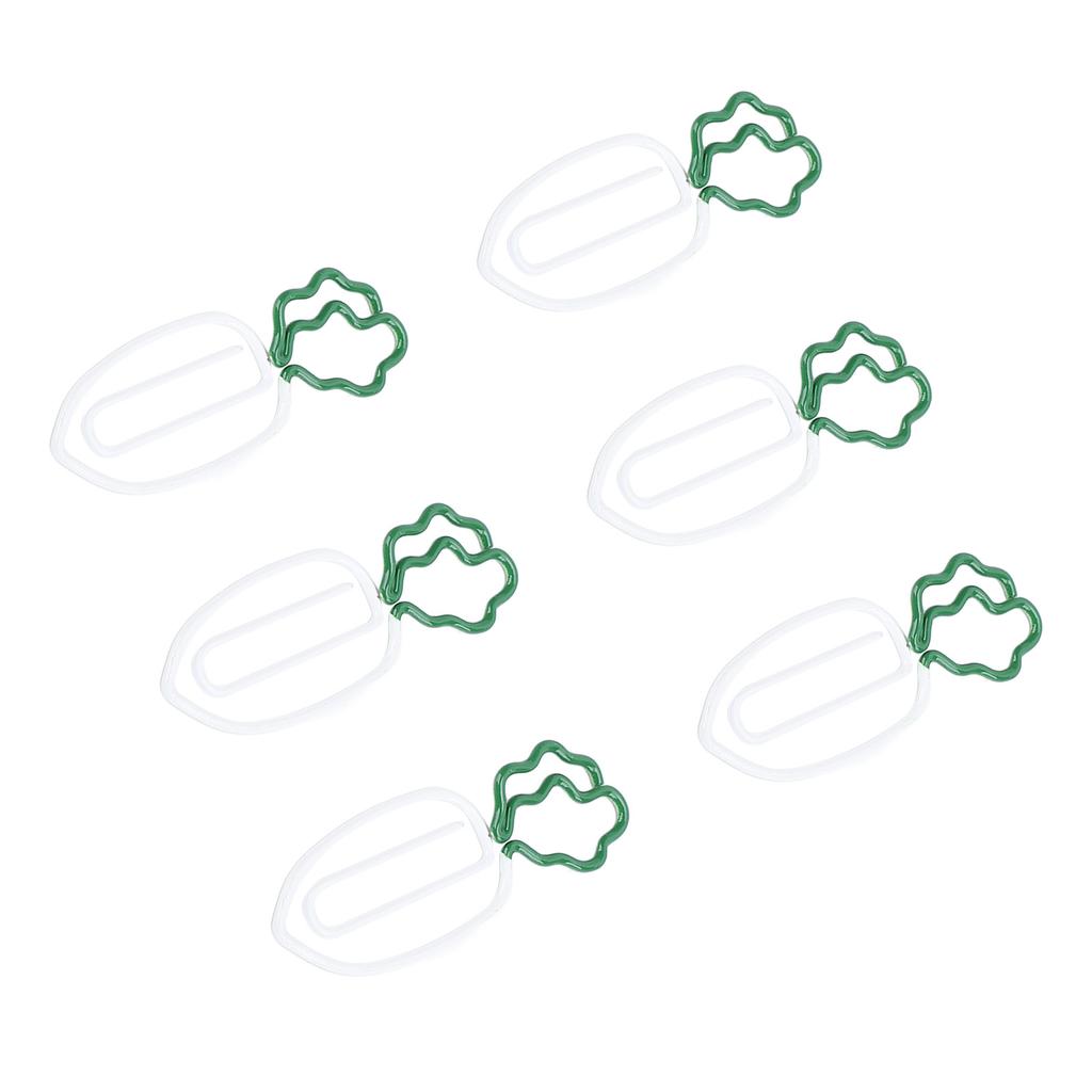 100Pcs Carrot Shape Paper Clips Bulk Cute Fun Colored Stainless Steel for Bookmarks Planner Office S