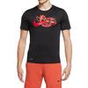 Nike T Shirts Men's Black Crew Neck Moderate Straight Fit CU8489-010