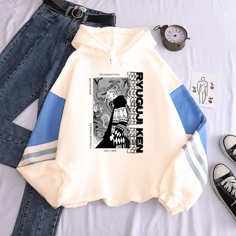 

Tokyo Revengers Япония Аниме Толстовка Smile Boy Draken Готическая Графика Harajuku Мужчины Женщины Зима Длинный рукав Y2k Толстовки с капюшоном 4XL хаки/синий